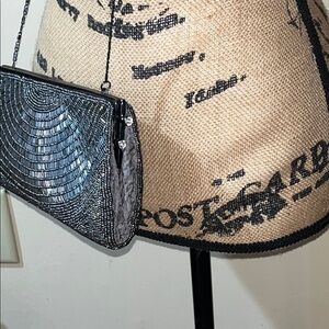 Moyna Silver Clutch Bag/Purse